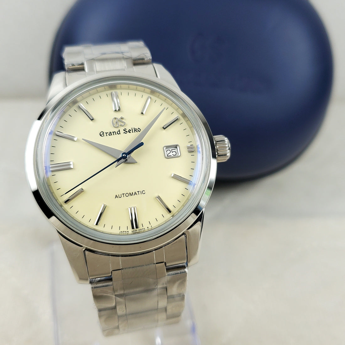 CUSTOM SEIKO MOD GS ELEGANCE CREAM NH35 EXHIBITION AUTOMATIC MEN'S WATCH