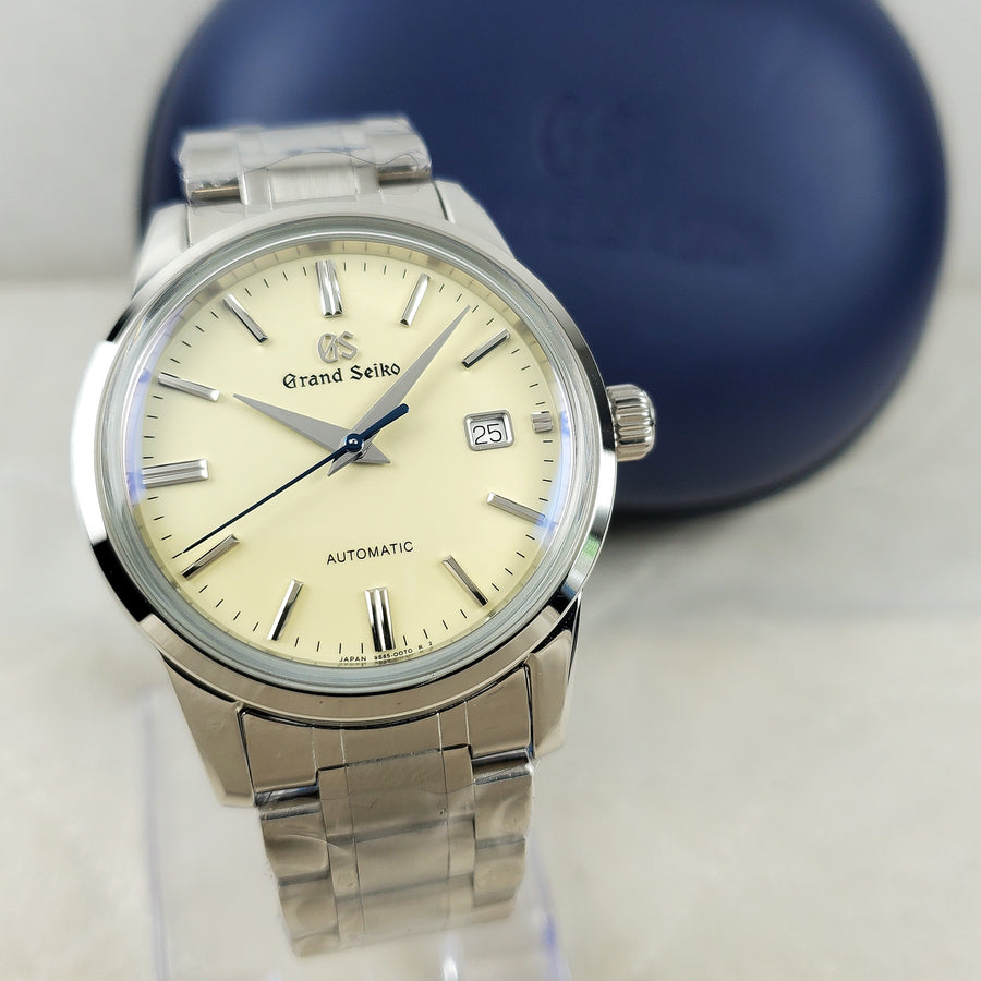 CUSTOM SEIKO MOD GS ELEGANCE CREAM NH35 EXHIBITION AUTOMATIC MEN'S WATCH