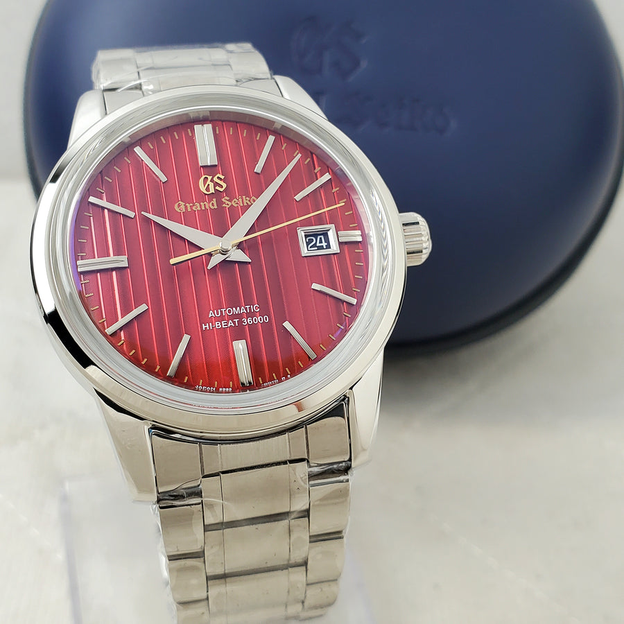 CUSTOM SEIKO MOD GS HERITAGE RED NH35 EXHIBITION AUTOMATIC MEN'S WATCH