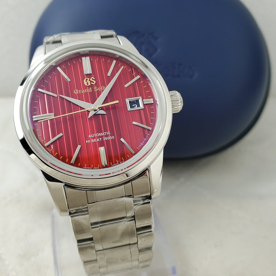 CUSTOM SEIKO MOD GS HERITAGE RED NH35 CLOSED BACK AUTOMATIC MEN'S WATCH