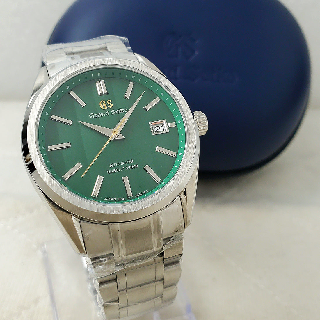 CUSTOM SEIKO MOD GS HERITAGE GREEN NH35 EXHIBITION AUTOMATIC MEN'S WATCH