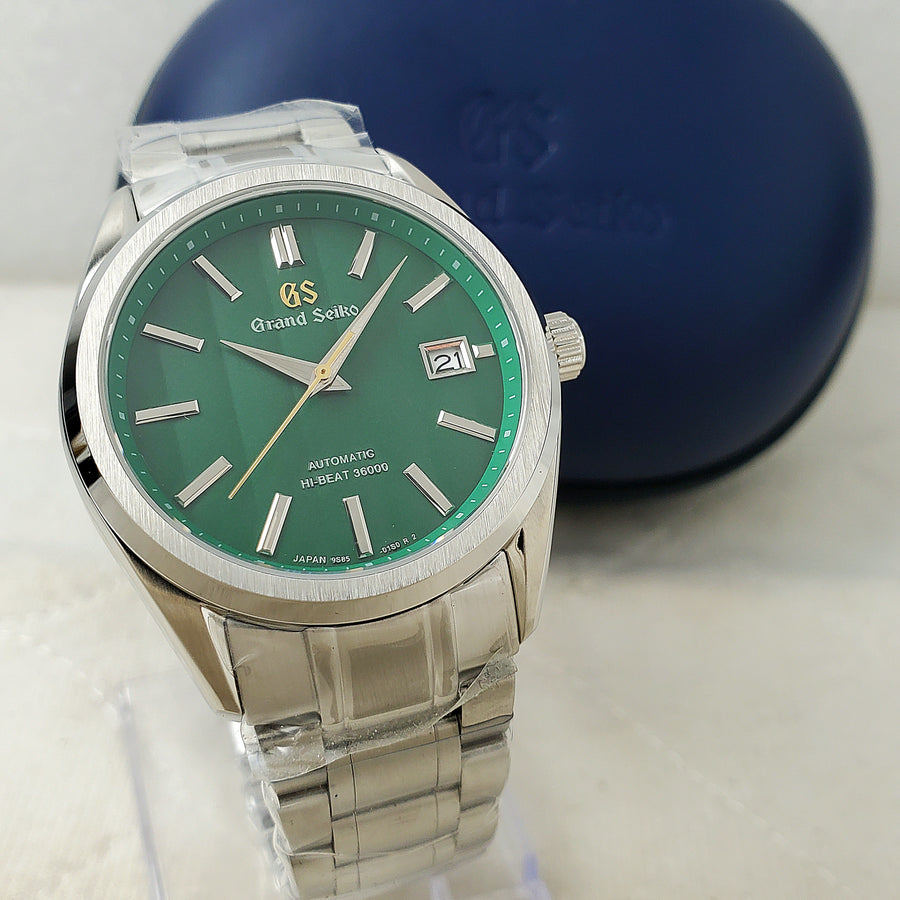 CUSTOM SEIKO MOD GS HERITAGE GREEN NH35 EXHIBITION AUTOMATIC MEN'S WATCH