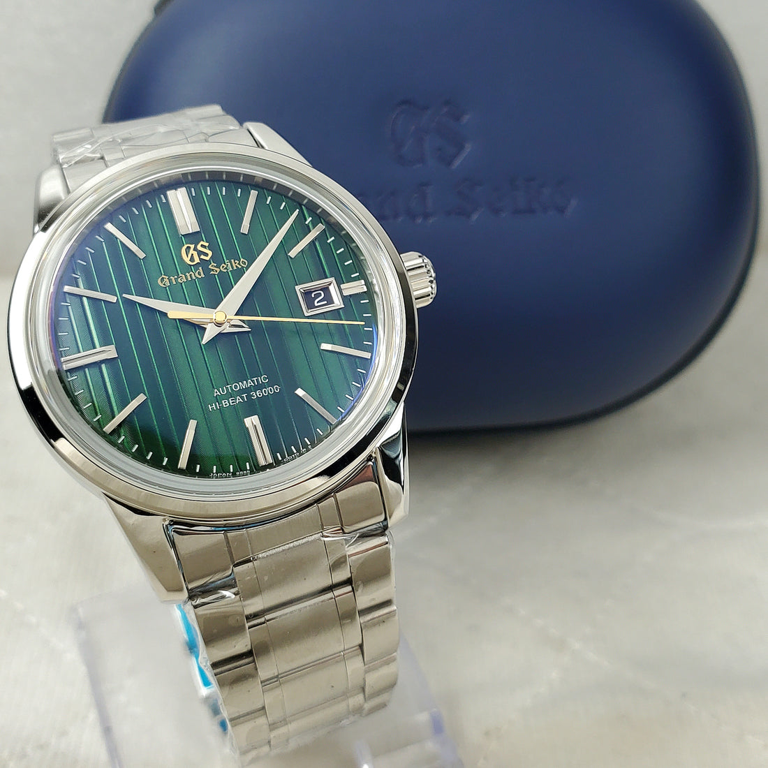 CUSTOM SEIKO MOD GS HERITAGE GREEN NH35 EXHIBITION AUTOMATIC MEN'S WATCH