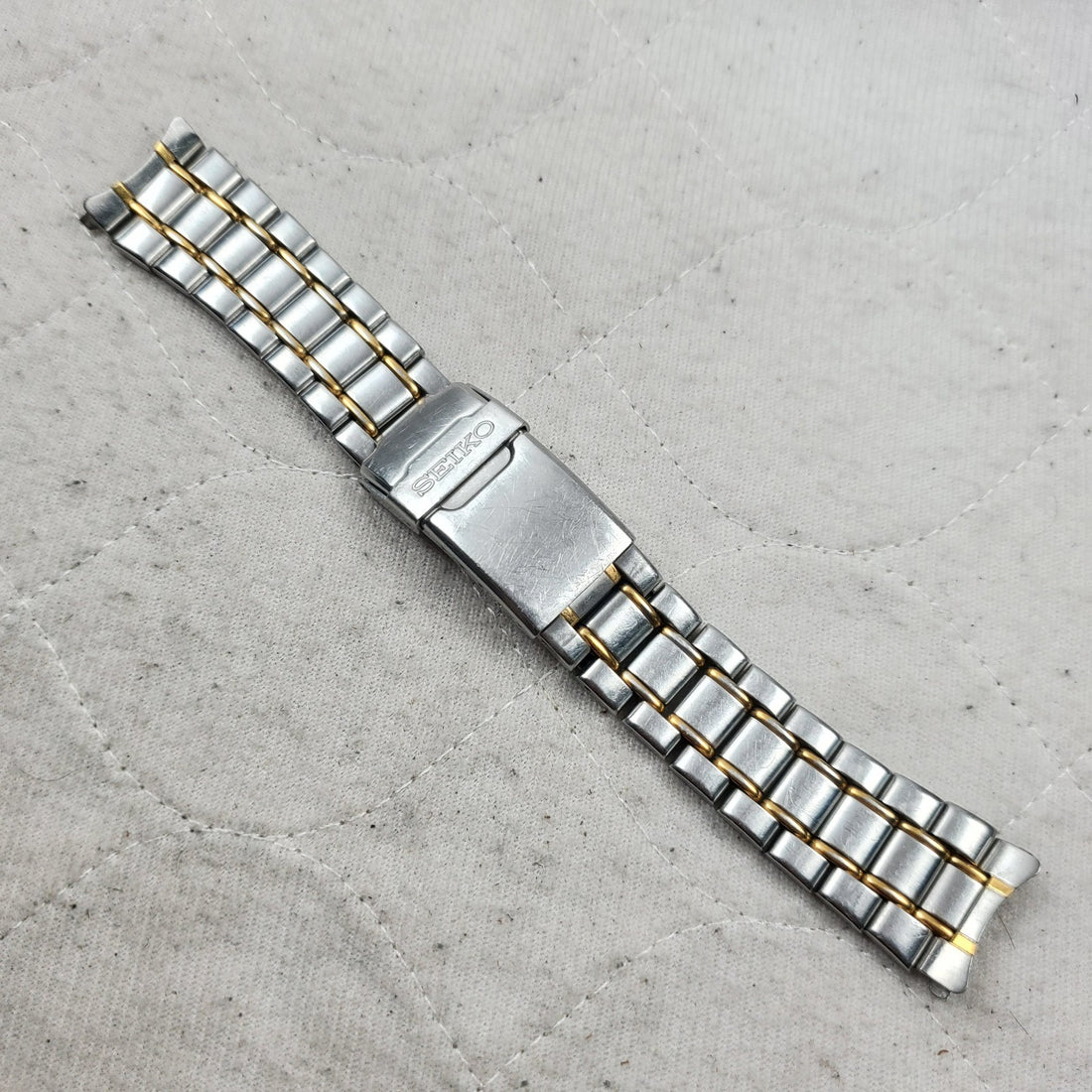Genuine Vintage Seiko Two-tone Stainless Steel 20MM Watch Bracelet Band