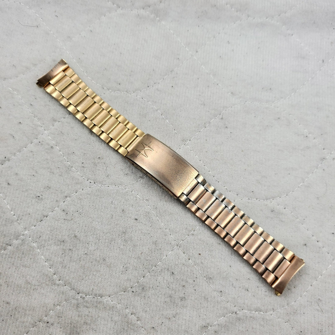 Genuine Vintage Hamilton Gold Tone Stainless Steel 18MM Watch Bracelet Band