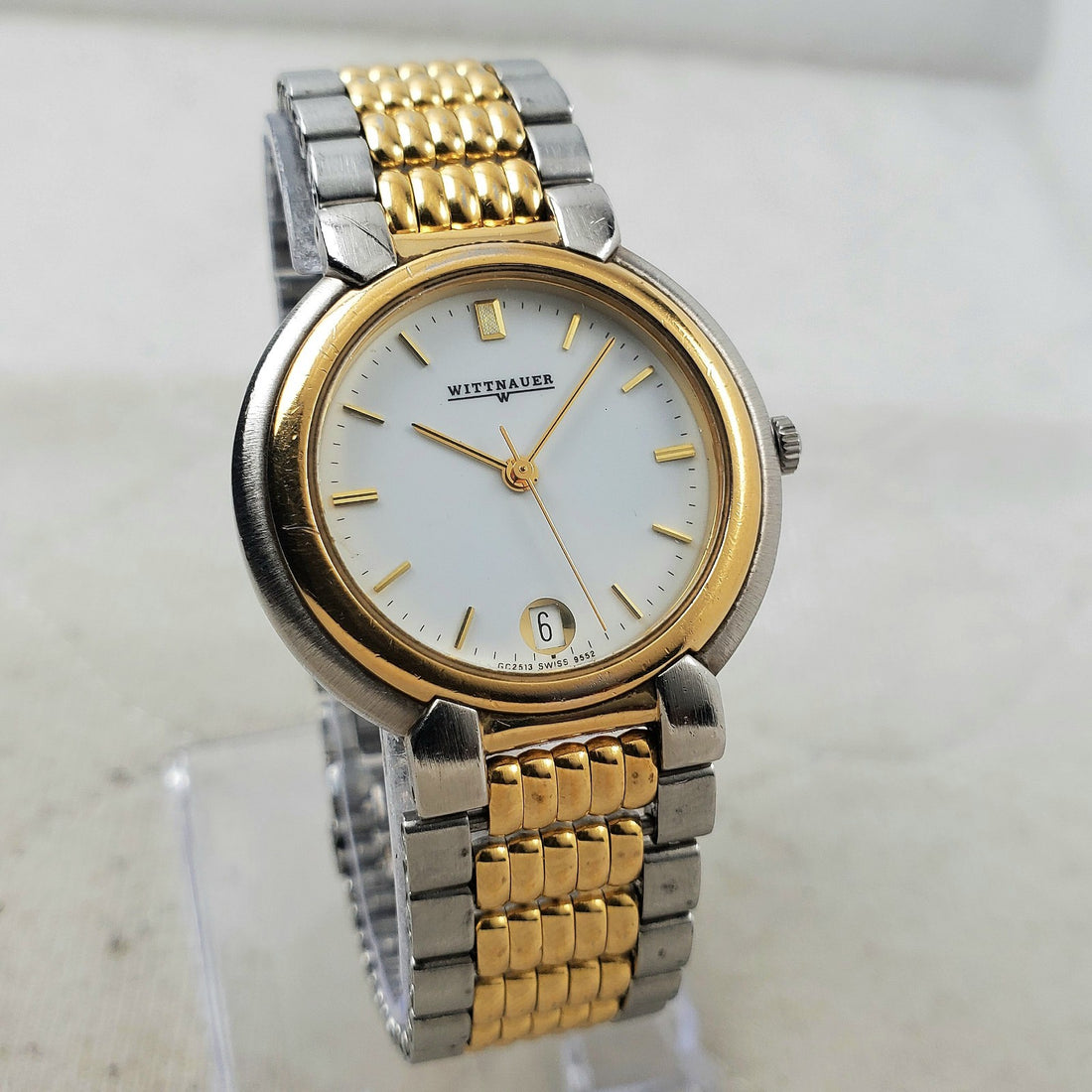 Wittnauer GC2513 9552 Swiss Quartz Date Two-tone 33MM Watch — Pre-Owned