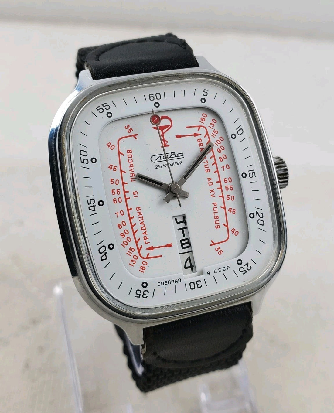 Ussr Cccp Slava Pulsometer Medical 2428 Handwind 37MM Men's Watch — Pre-Owned
